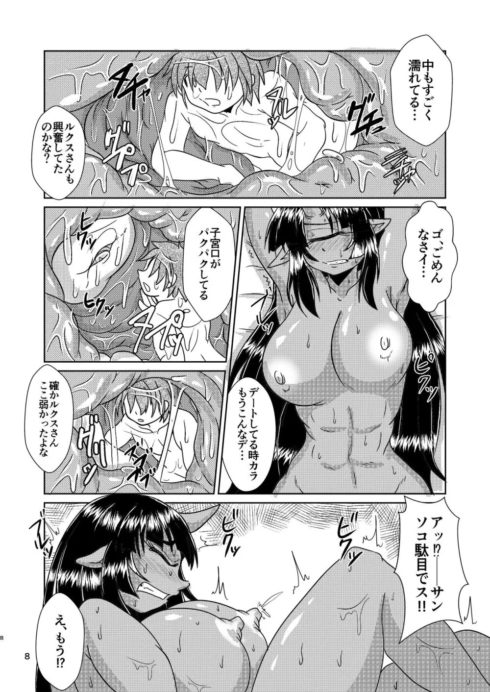 サイクロプス彼女と丸呑みックス Page.8