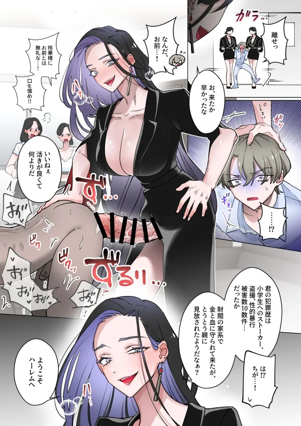 【女×男】【逆レ○プ】Welcome to Harem～性犯罪者達がふたなり女性達に玩具にされる話～ Page.2