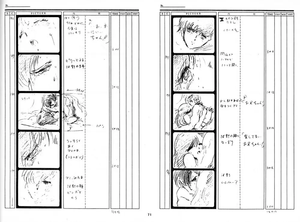 くりいむレモン 絵コンテ･設定資料集 PART1 ｢媚･妹･Baby｣ ＆ PART5｢亜美･AGAIN｣ Page.68