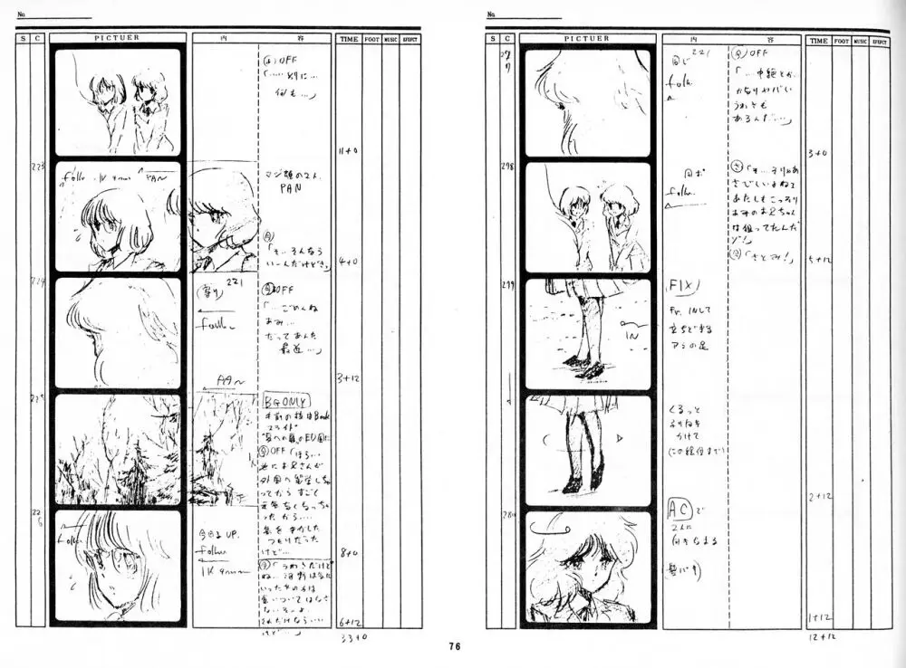 くりいむレモン 絵コンテ･設定資料集 PART1 ｢媚･妹･Baby｣ ＆ PART5｢亜美･AGAIN｣ Page.74