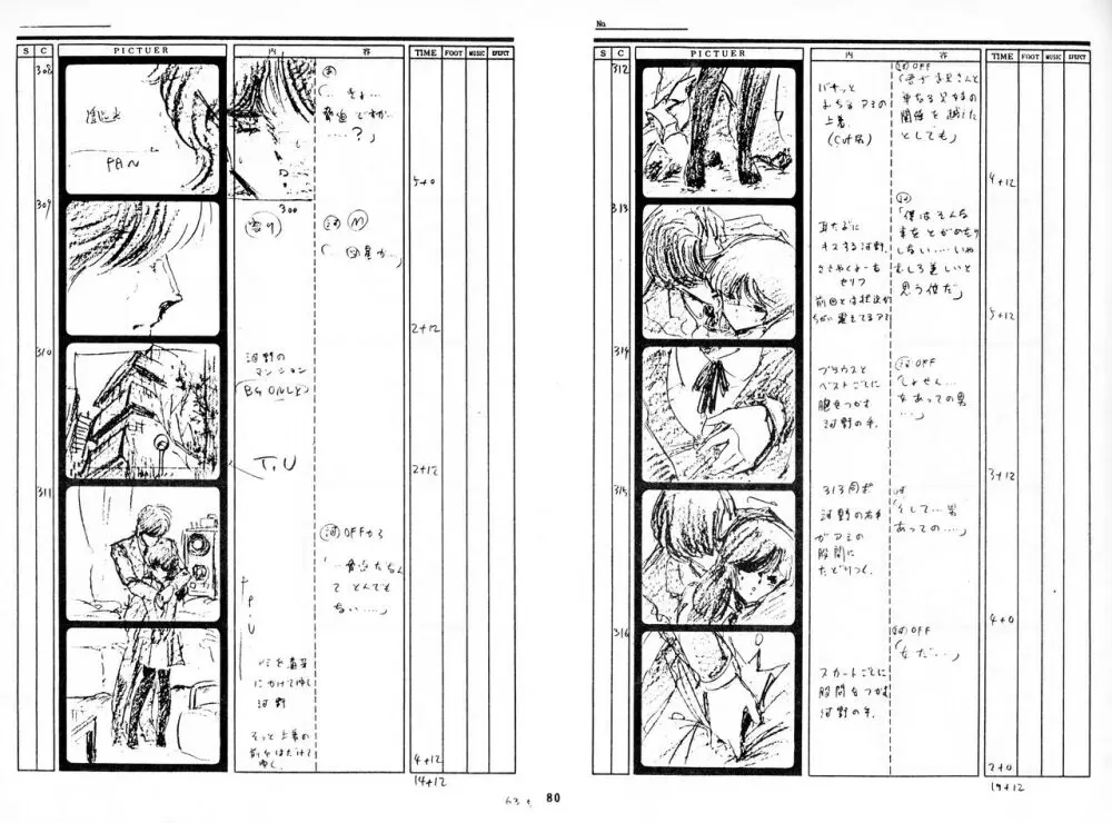 くりいむレモン 絵コンテ･設定資料集 PART1 ｢媚･妹･Baby｣ ＆ PART5｢亜美･AGAIN｣ Page.79