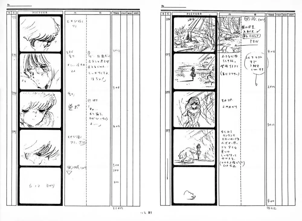 くりいむレモン 絵コンテ･設定資料集 PART1 ｢媚･妹･Baby｣ ＆ PART5｢亜美･AGAIN｣ Page.90