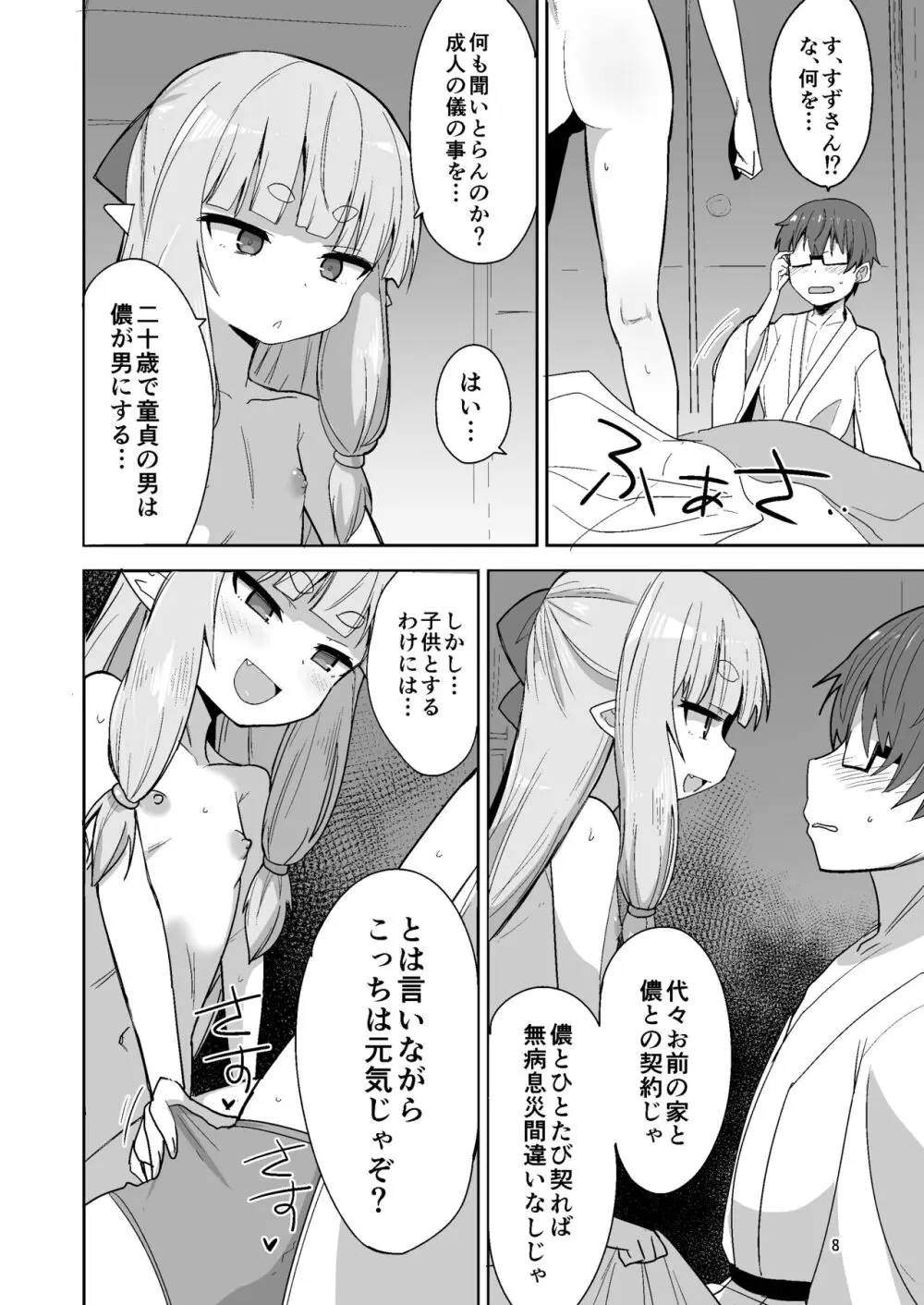 つるぺたババアに筆おろしックスしてもらう本 Page.8