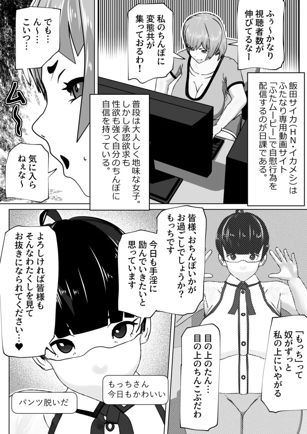 ふたなり動画配信者×2 Page.5