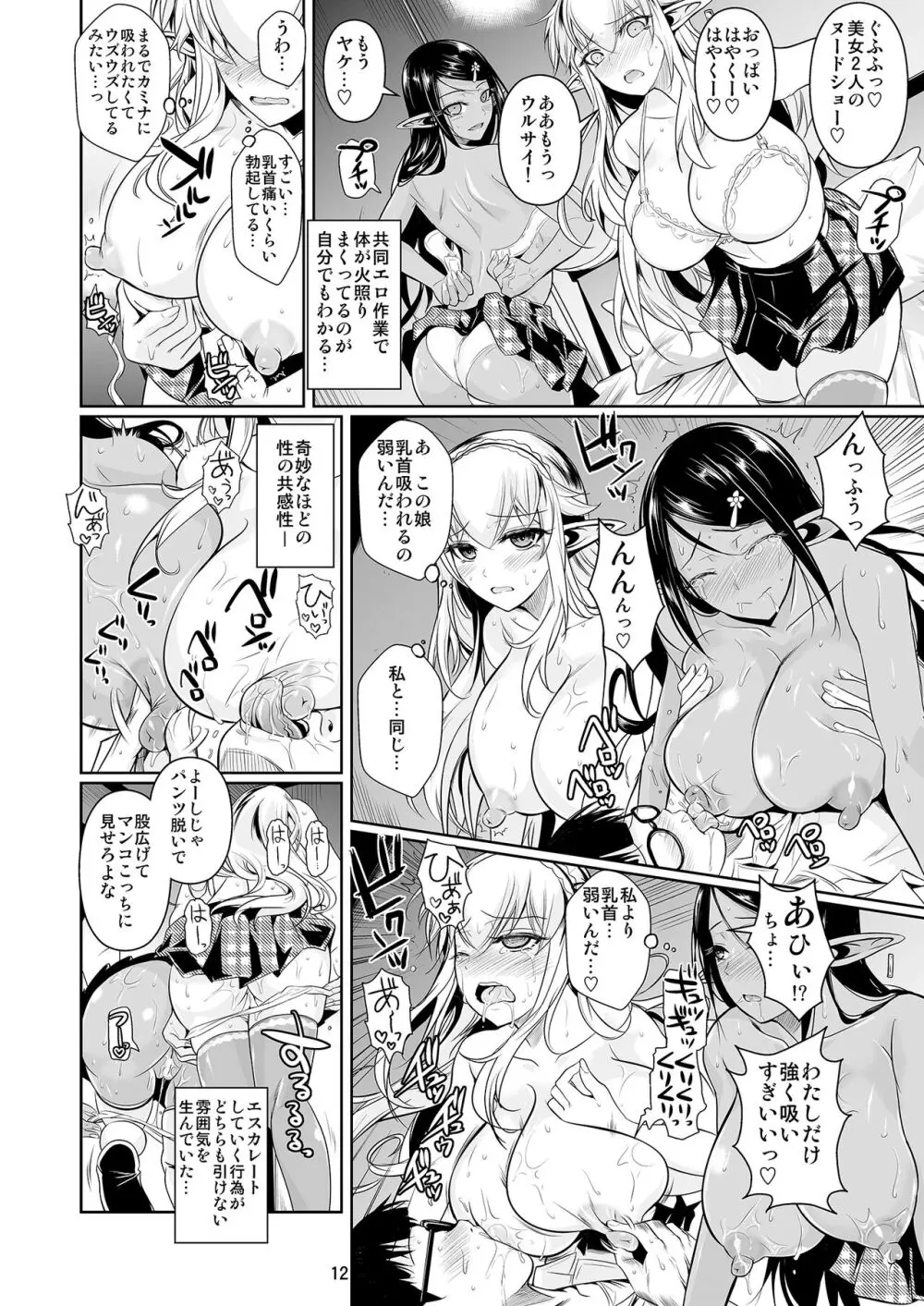 ハイエルフ×ハイスクール 白×黒 Page.13