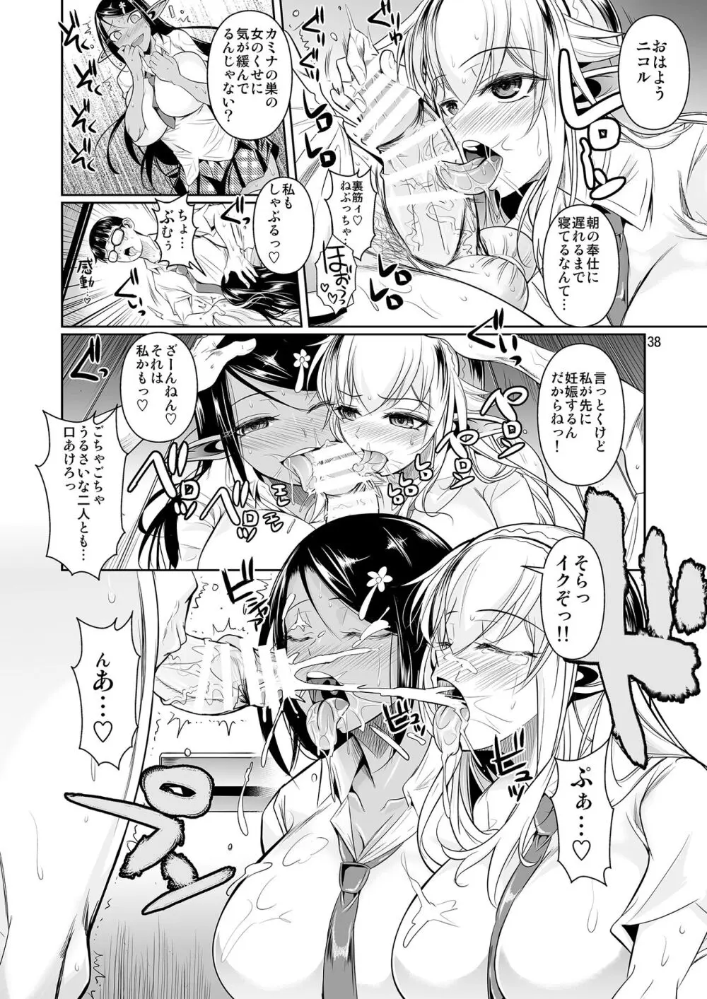 ハイエルフ×ハイスクール 白×黒 Page.39