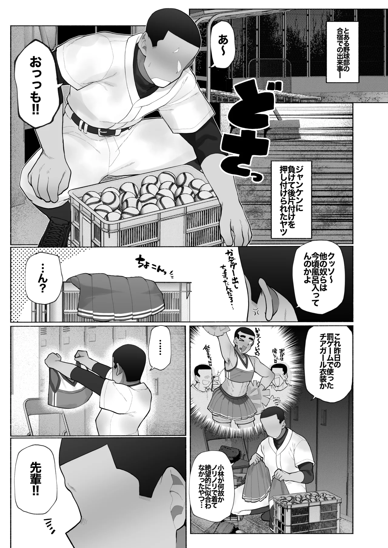 合宿で性欲がたまったので野球部坊主後輩を女装させてブチ犯す。 Page.2