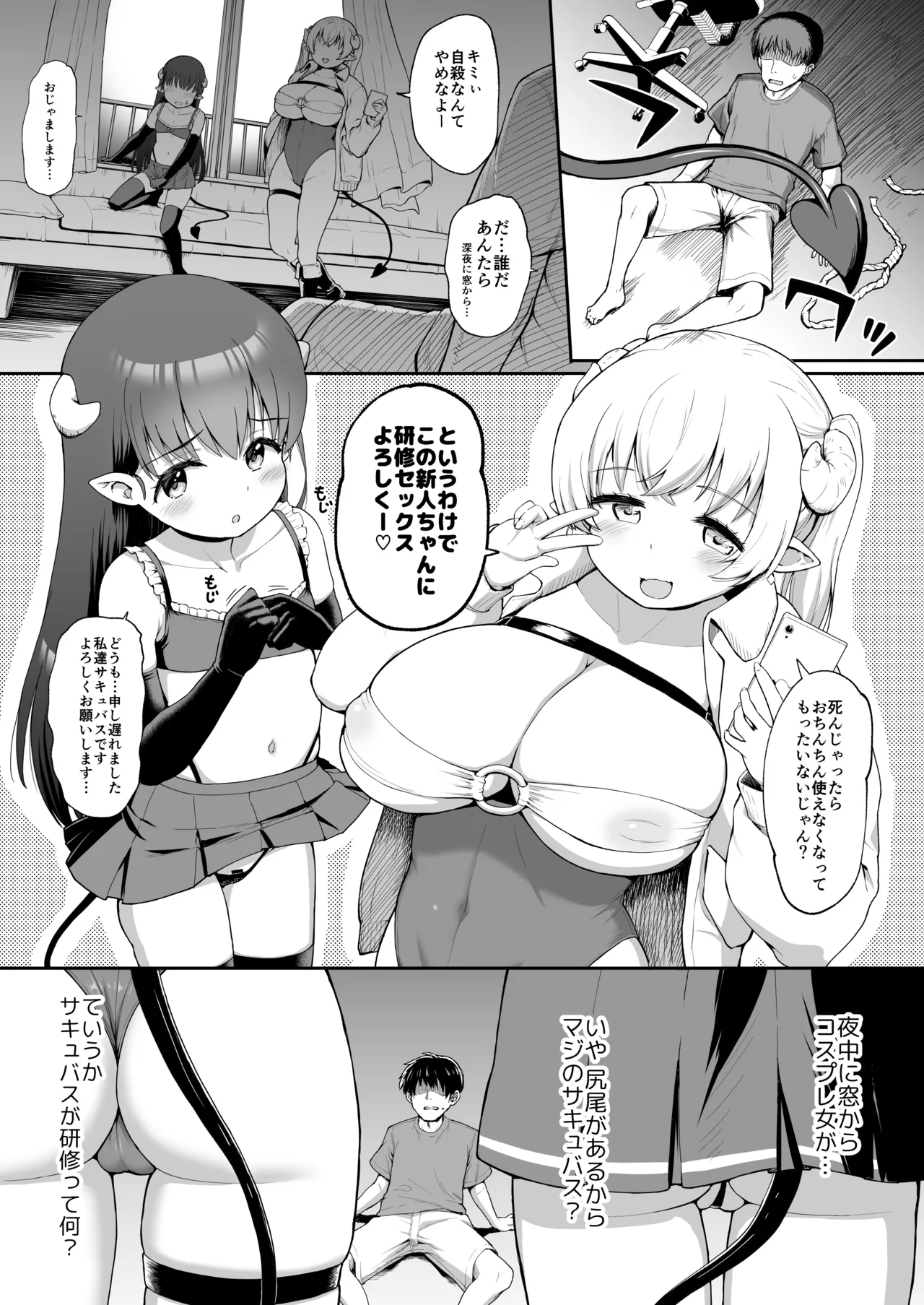 なぜか俺んちで行われるサキュバス研修 Page.3