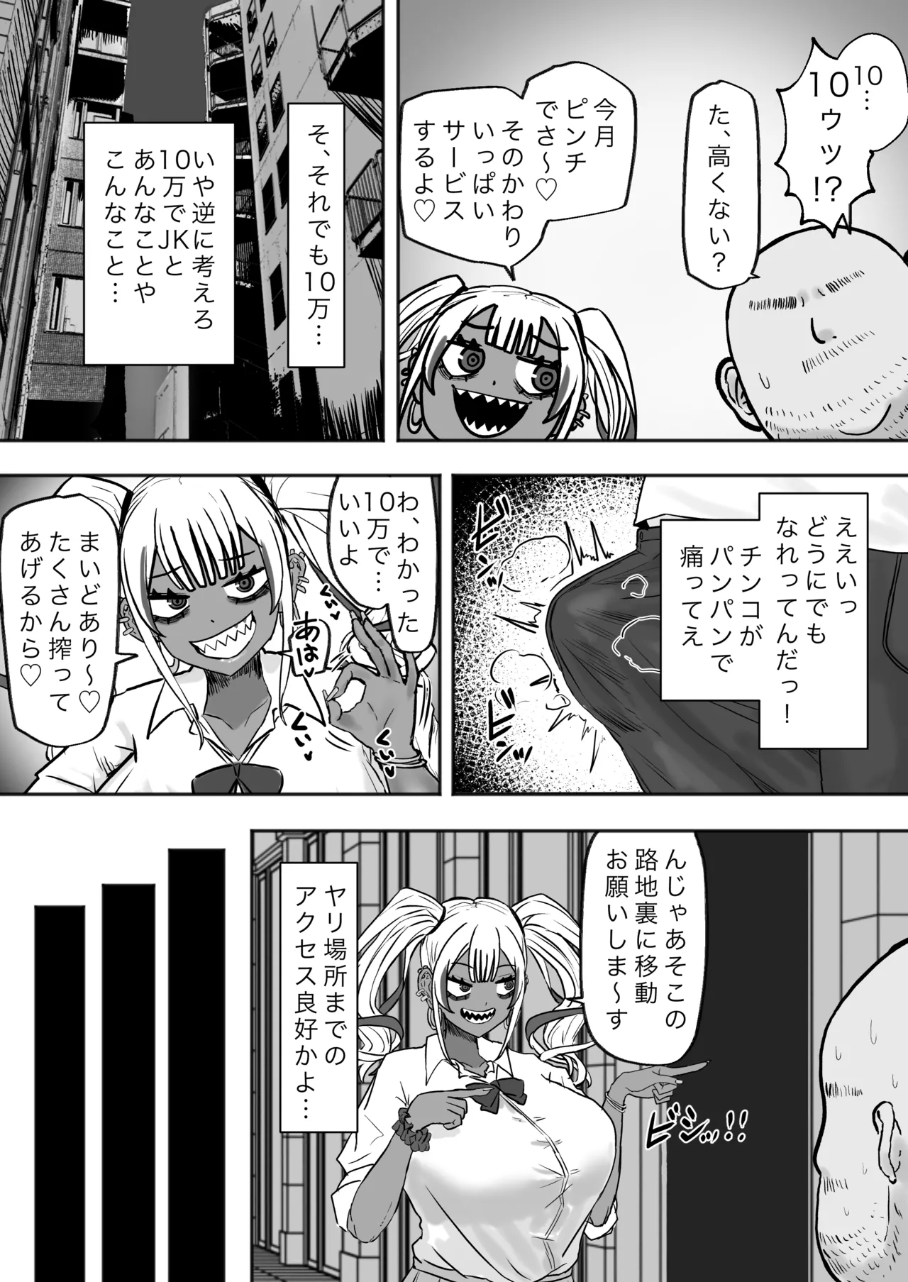 立ちんぼ黒ギャルビッチとドスケベパコパコナイト Page.7