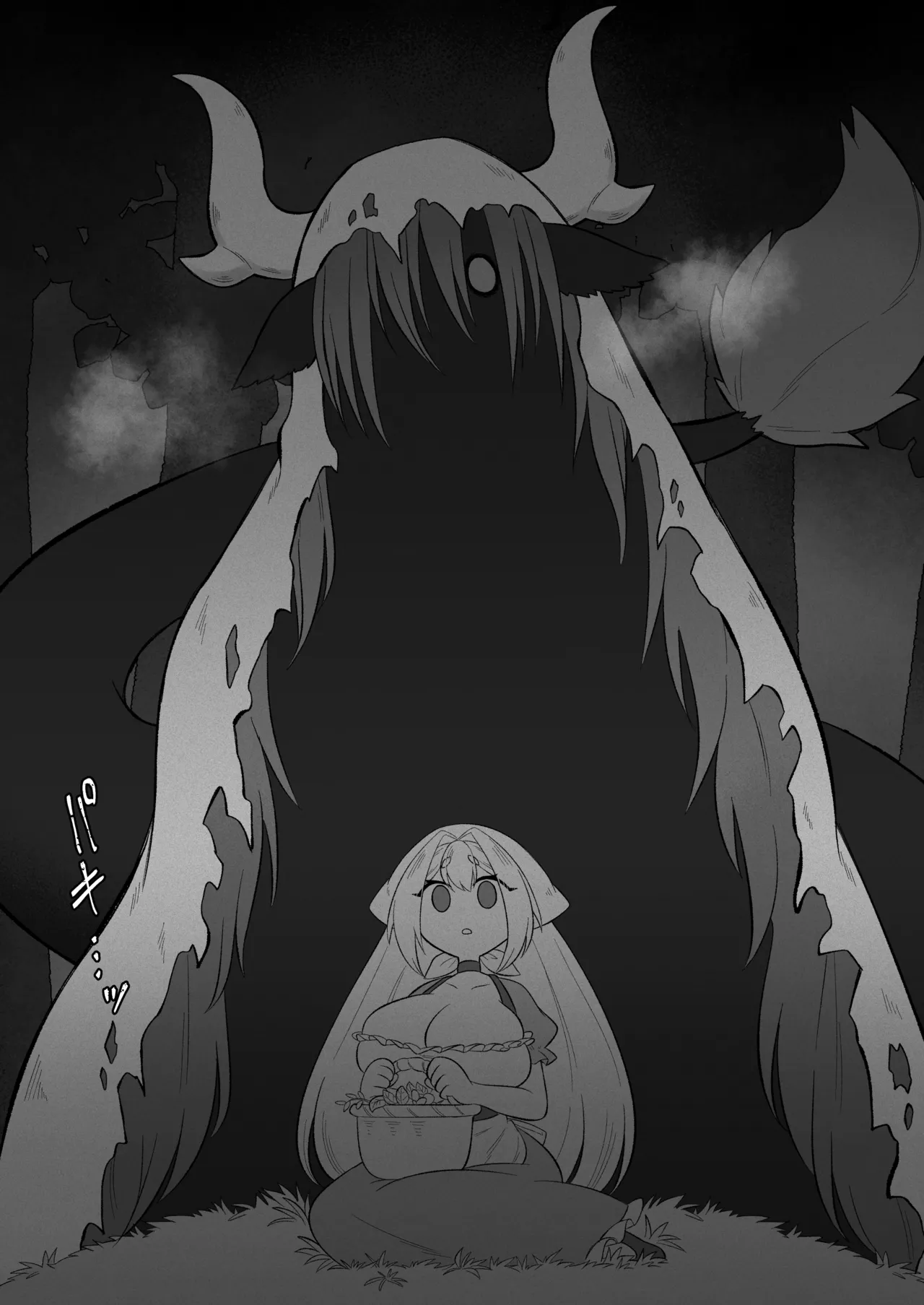 ある日森の中触手の怪物に種付け交尾される少女のお話 Page.5