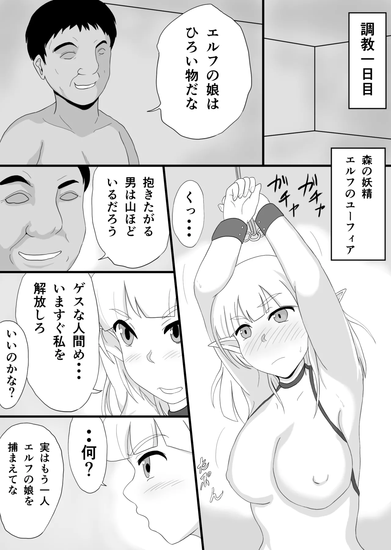 銀髪巨乳エルフを調教して快楽堕ち Page.3