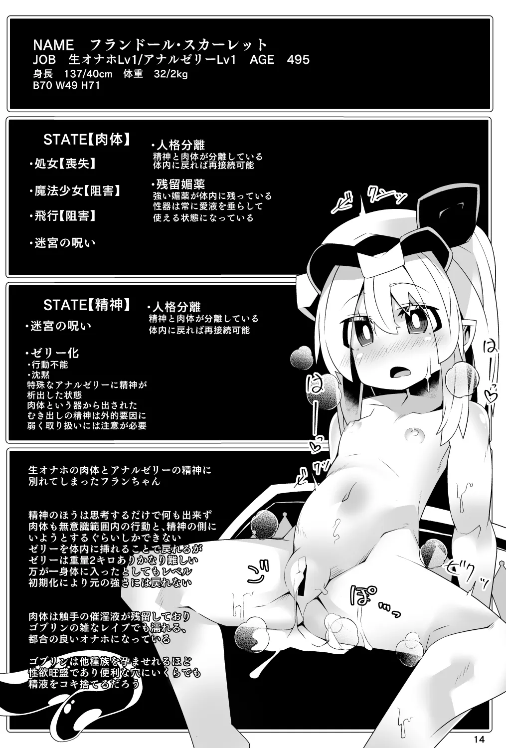 フランちゃんのエロトラップダンジョンPersonalityExcretion人格排泄ダンジョンで無限コンテニュー編 Page.14