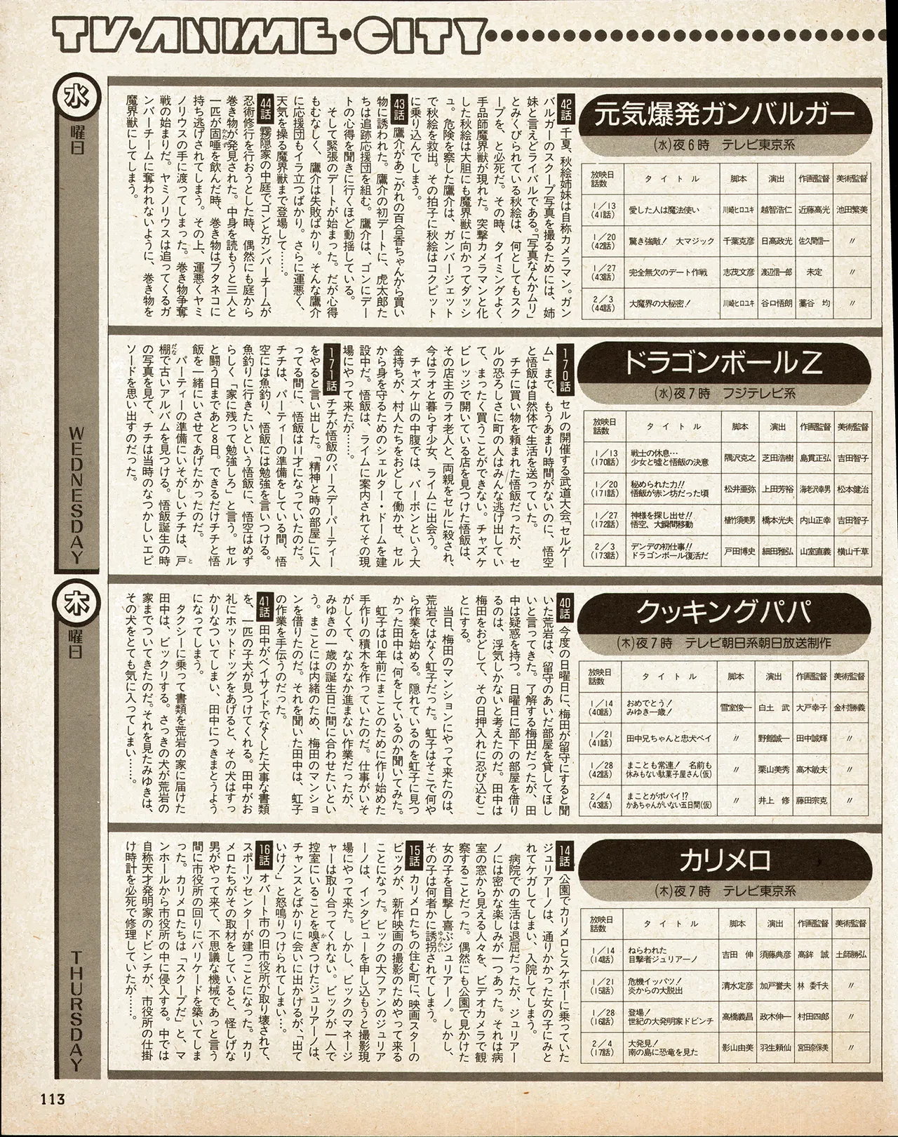 アニメディア 1993年2月号 Page.103