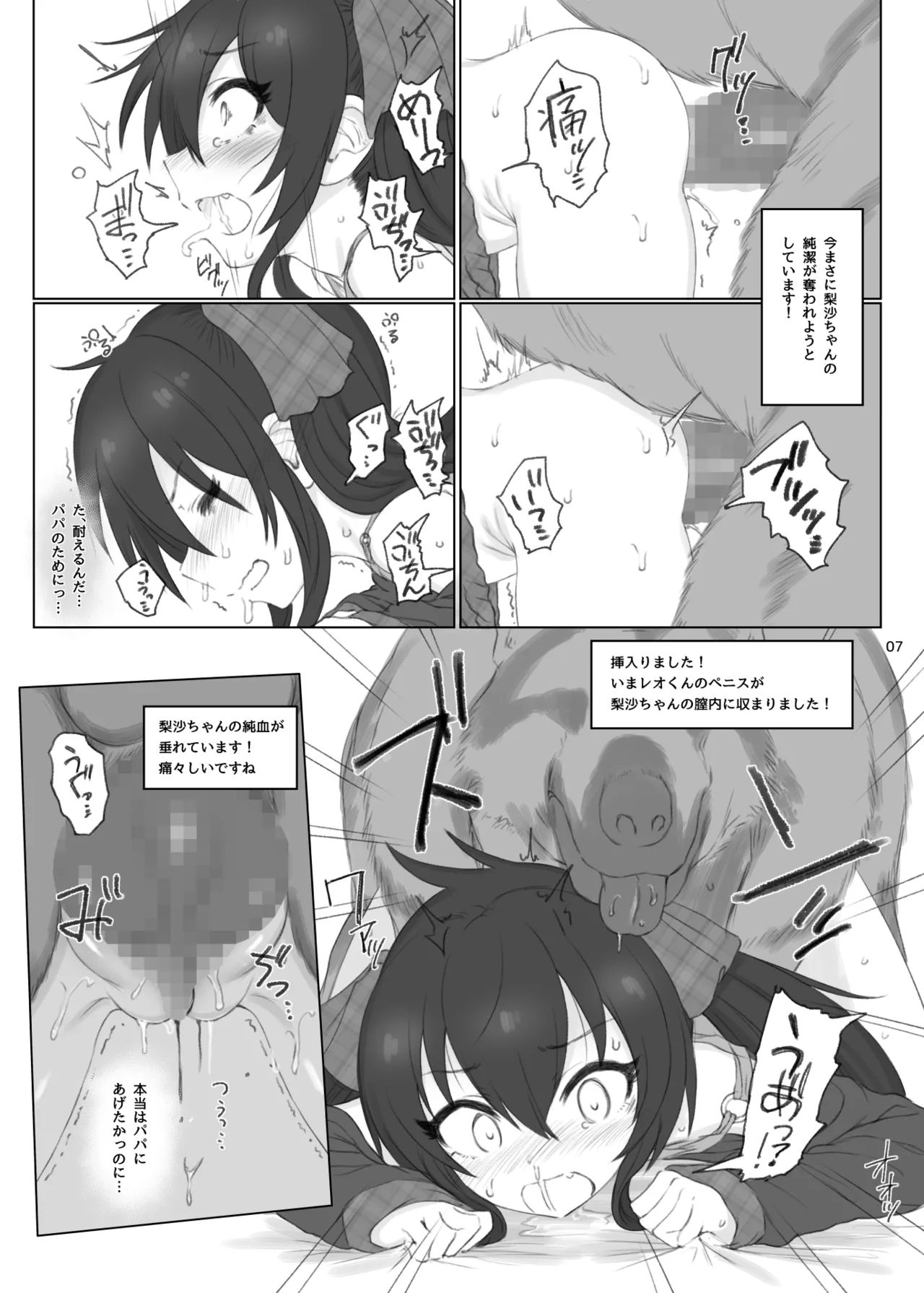 的場梨沙ちゃんで学ぶ動物の交尾 Page.6