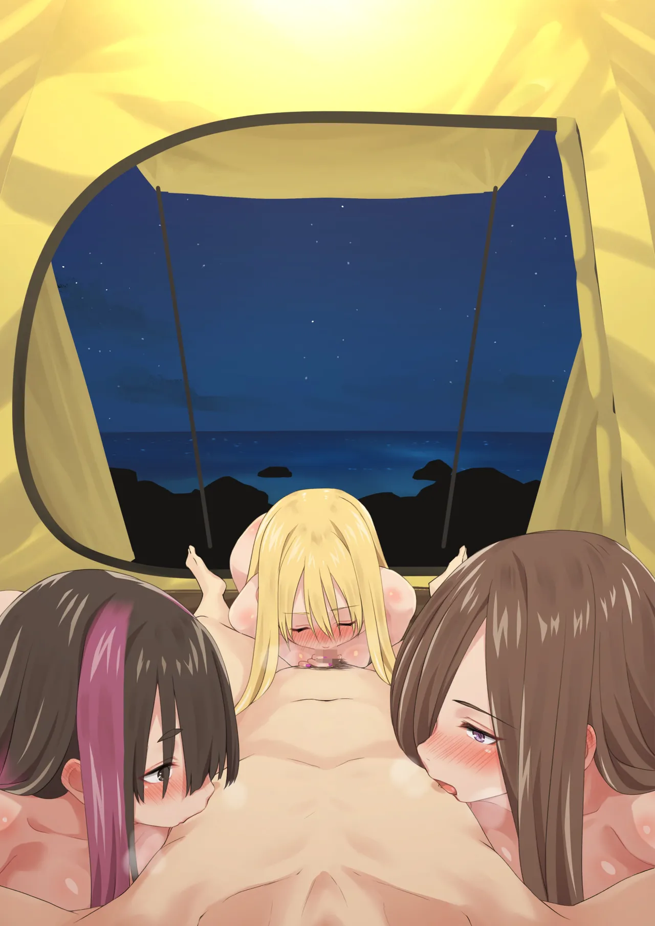 ぎゃるキャンv～ヤリサーの美女3人とエロ目的で海へ行く話～ Page.136