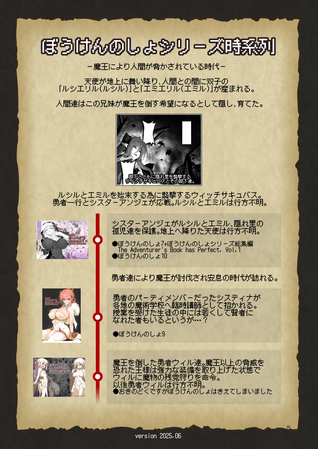 まことにざんねんですが ぼうけんのしょ10は きえてしまいました。 Page.65