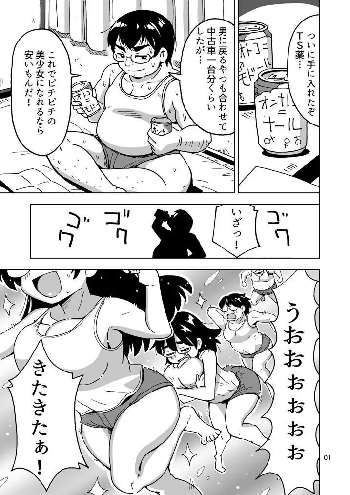 【超悲報】三十路オレ氏TSしても三十路でした！ Page.2