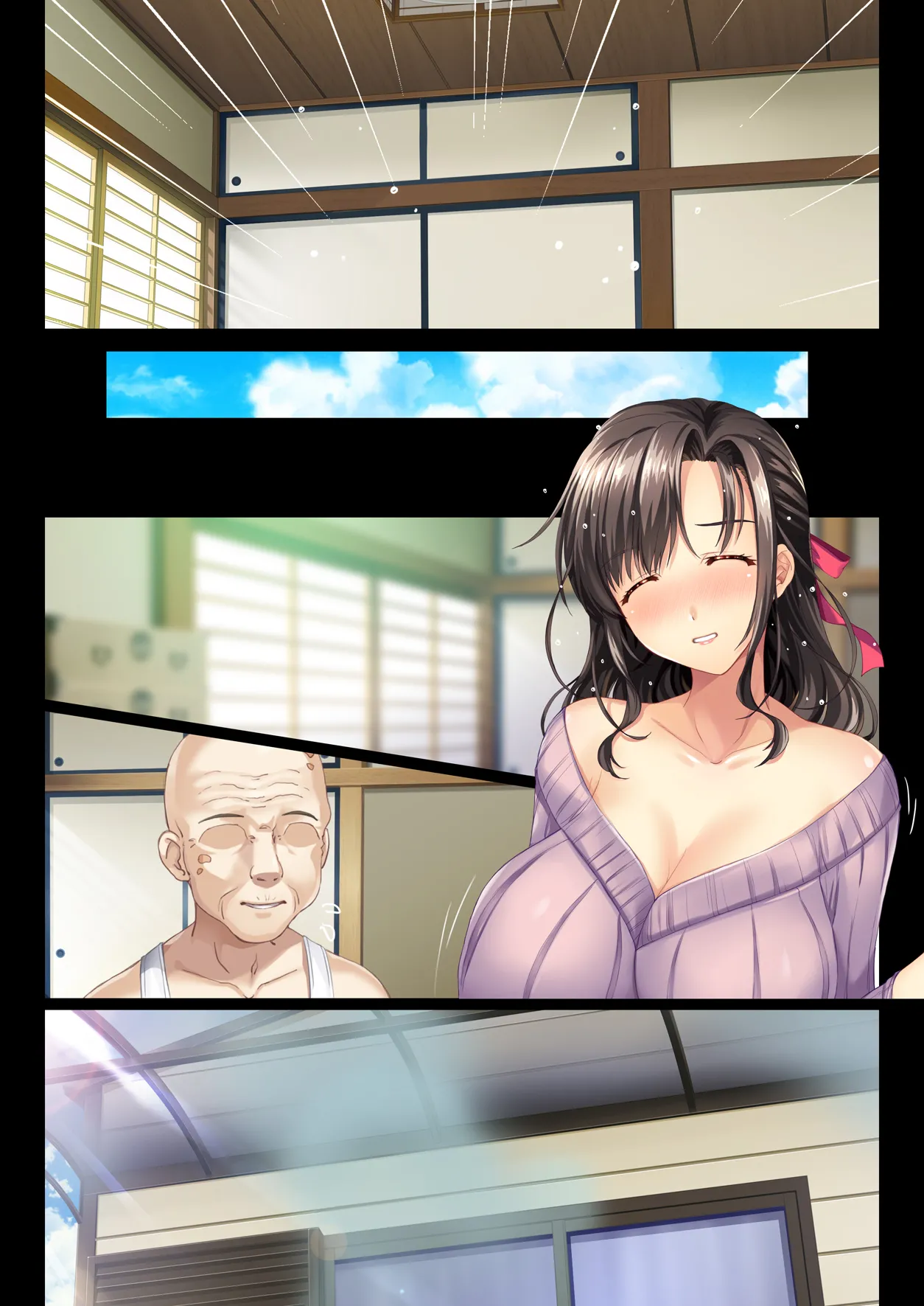 田舎の家族はヒマなので巨乳妻は朝から晩まで汗だくセックス Page.151