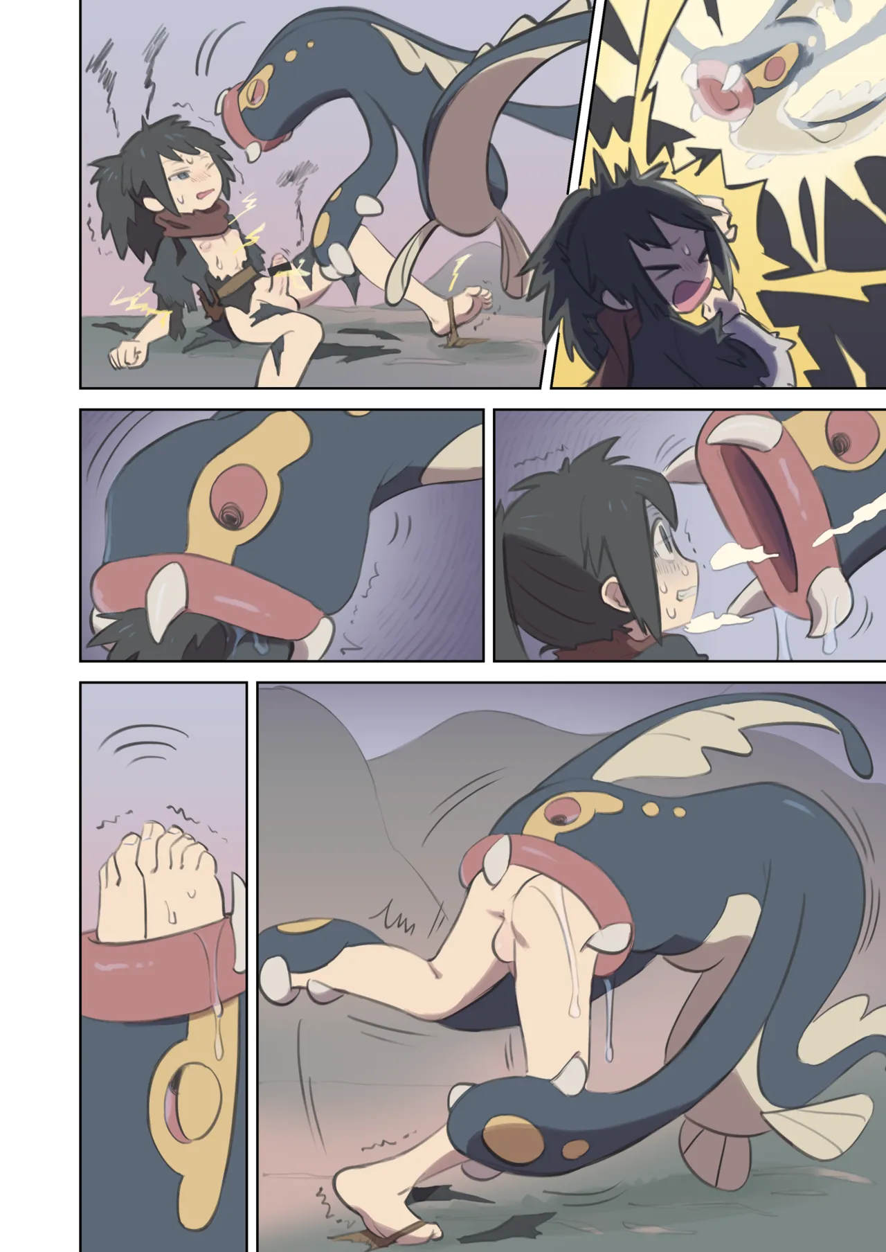 [キンニ] シビルドンにへんしんしたメタモン とテル(ポニーテールver)のVORE漫画 (Pokémon LEGENDS アルセウス) Page.2